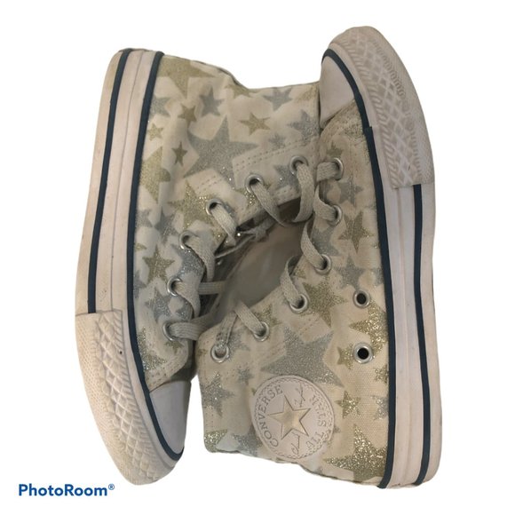 CONVERSE Kids Glitter Stars High Tops 13 - Picture 3 of 7